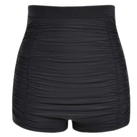 Delconic High Waist Ruched Swimsuit Bottoms for Women Stretchy Swimwear Briefs Comfortable Fit Tummy Control Bathing Suit Shorts