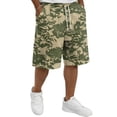 thumbnail image 1 of Delconic Men Digital Camo Quick Dry Knee Length Casual Shorts Elastic Drawstring Waist Deep Side Pocket Loose Fit Short Pants For Summer Beach Hiking Fishing Army Green L, 1 of 5