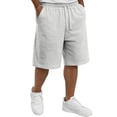 thumbnail image 1 of Delconic Men Gingham Plaid Quick Dry Casual Knee Length Shorts Elastic Drawstring Waist Side Pocket Loose Fit Short Pants For Summer Beach Daily Walking Outdoor Vacation Wear Light Gray XL, 1 of 5