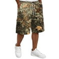 thumbnail image 1 of Delconic Men Realistic Tree Branch Camo Quick Dry Casual Cargo Shorts Skin Friendly Elastic Waist Deep Storage Side Pockets Short Trousers For Spring Summer Daily Yellow 3XL, 1 of 6