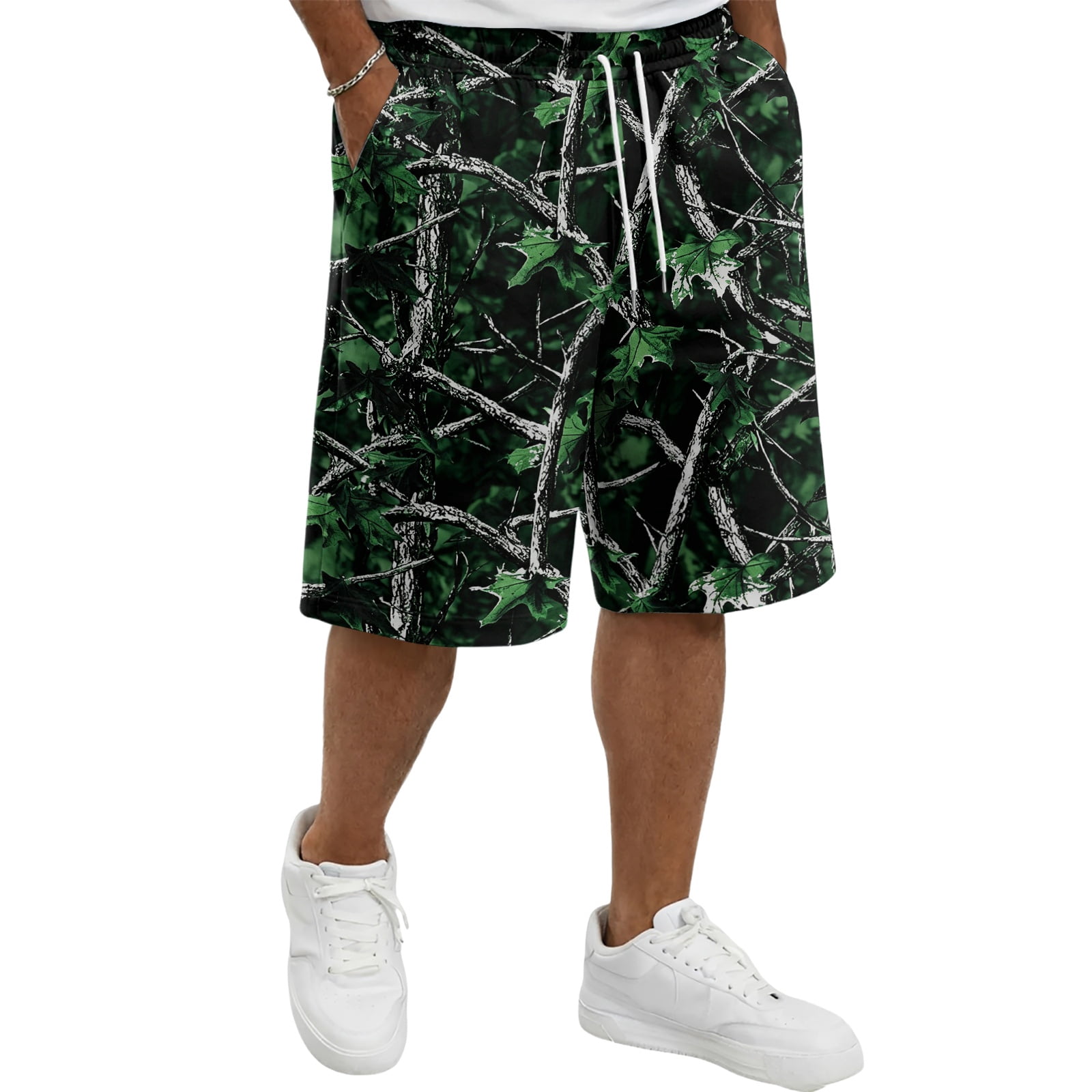 Delconic Men Realtree Camo Quick Dry Knee Length Casual Shorts