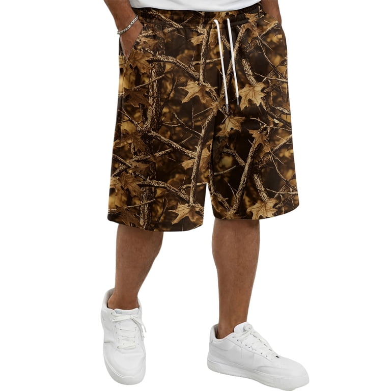 Delconic Men Realtree Camo Quick Dry Knee Length Casual Shorts