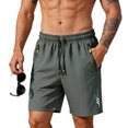 thumbnail image 1 of Delconic Mens Athletic Shorts Running Shorts Quick Dry Workout Shorts 7"/ 9" Lightweight Gym Basketball Shorts Zipper Pockets Dark Gray XL, 1 of 4
