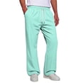 thumbnail image 1 of Delconic Mens Basic Lounge Pants Drawstring Elastic Waist Straight Leg Full Length Sweatpants with Two Side Pockets Cyan L, 1 of 7