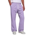 thumbnail image 1 of Delconic Mens Basic Lounge Pants Drawstring Elastic Waist Straight Leg Full Length Sweatpants with Two Side Pockets Light Purple XL, 1 of 7