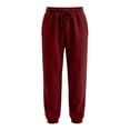 thumbnail image 1 of Delconic Mens Casual Loose Fit Fleece Sweatpants Plus Size Drawstring Elastic Waist Jogger Pants with Pockets Tapered Leg Wine XL, 1 of 7