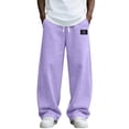 Delconic Mens Loose Fit Wide Leg Sweatpants Casual Drawstring Lounge ...
