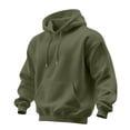 thumbnail image 1 of Delconic Mens Pullover Hoodie Long Sleeve Casual Athletic Sweatshirt with Kangaroo Pocket Drawstring Hood Relaxed Fit Army Green L, 1 of 6