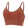 thumbnail image 1 of Delconic Seamless Ribbed Knit Bralette with Adjustable Straps for Women Soft Stretch Pullover Crop Tank Top Underwear Red 38, 1 of 6