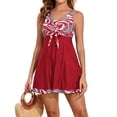 thumbnail image 1 of Delconic Women Swimsuit With Shorts Flowy Two Piece Swimsuits Bathing Swimwear, 1 of 8