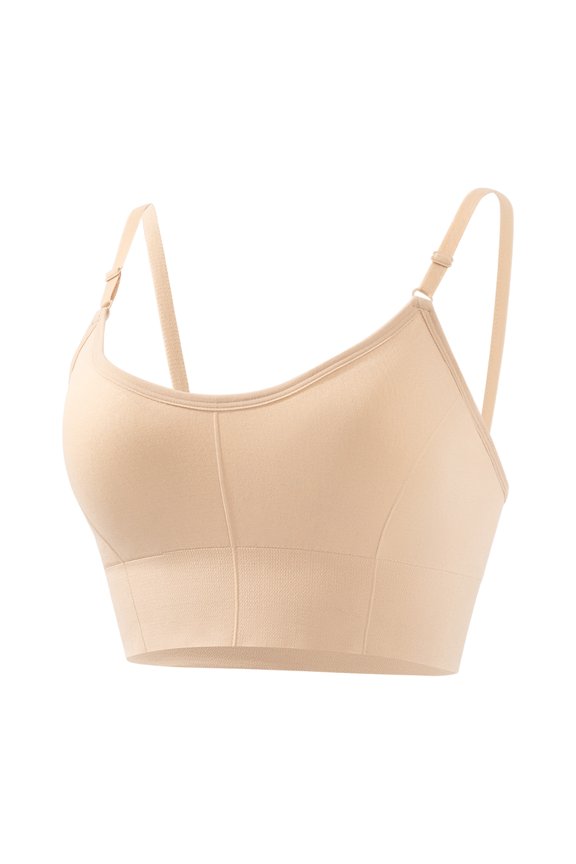 Women’s Wireless Seamless Bra Adjustable Strap Soft Stretchy Fabric Removable Pads Comfortable Everyday Wear Top Complexion 34