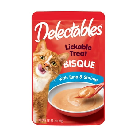 Delectables Bisque Tuna & Shrimp Lickable Treat for Cats, 1.4 oz
