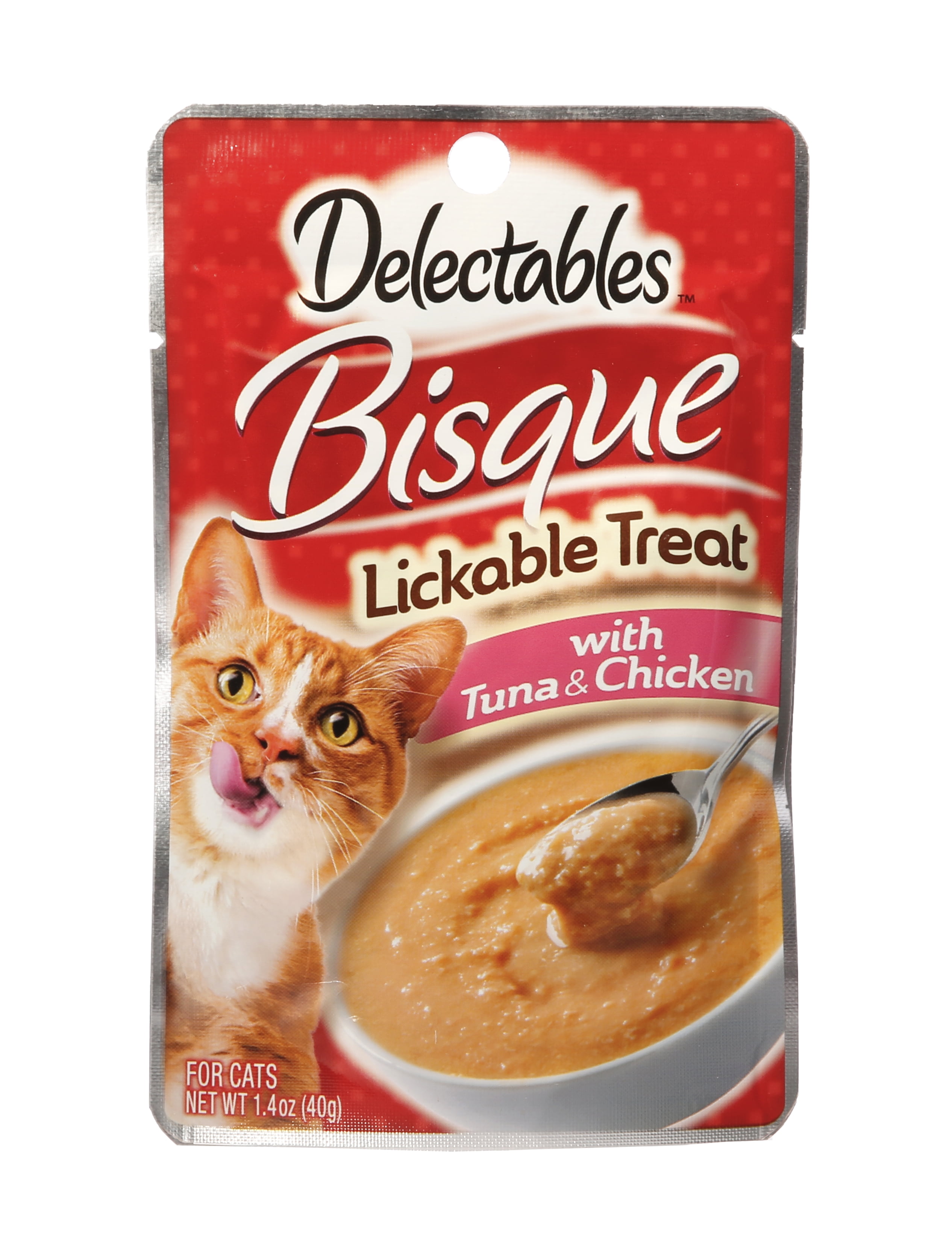 Delectables Lickable Cat Treats Bisque Tuna Chicken 1.4 Oz