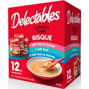 Delectables Lickable Cat Treats Bisque Variety Pack, 12 Count 16.8 oz.