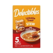 Hartz Delectables Stew Lickable Wet Cat Treats, Chicken & Tuna, 5 Pack