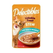 Hartz Delectables Lickable Stew Cat Treat - Tuna & Whitefish, 1.4oz, One Pouch