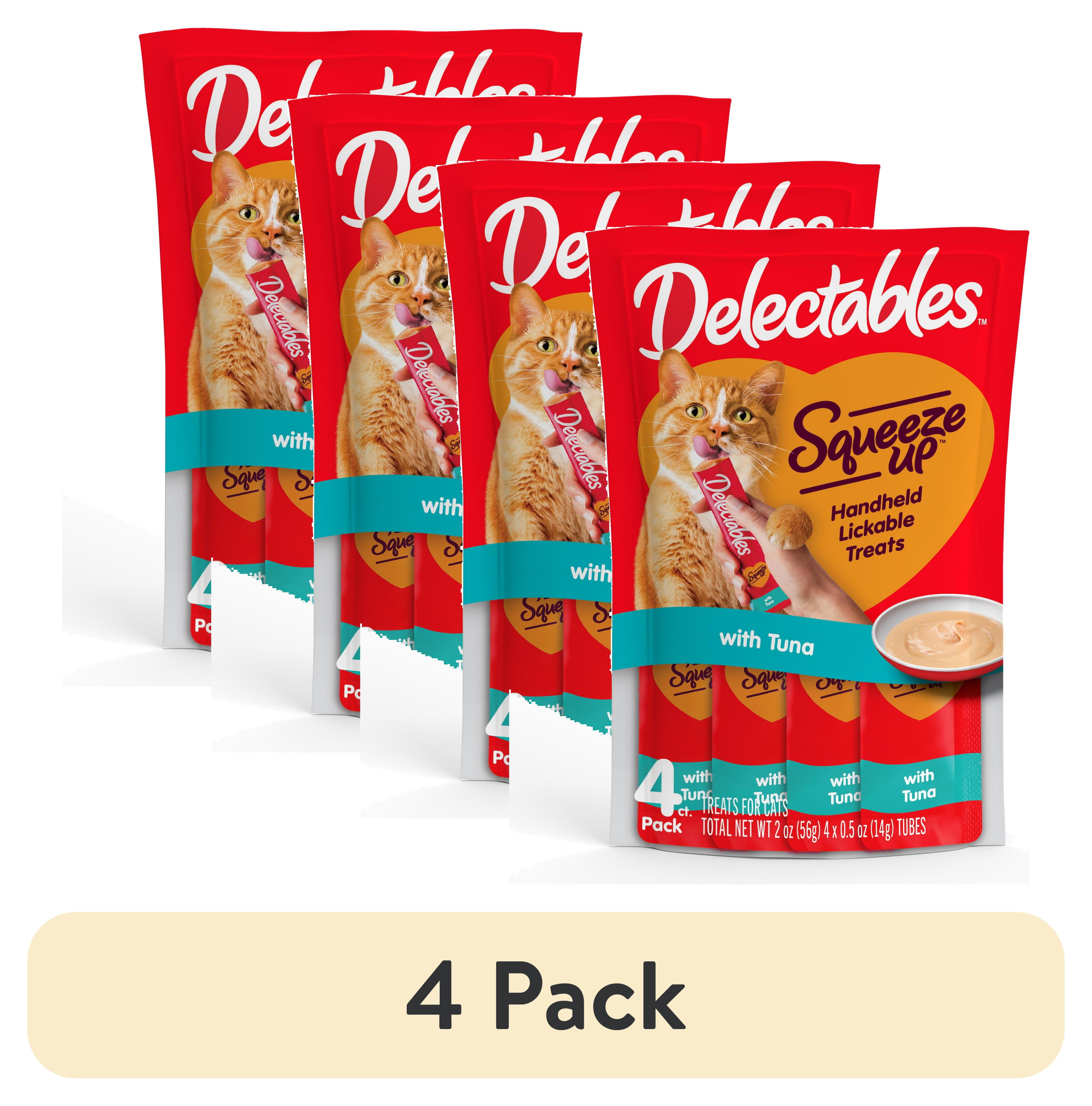 (4 pack) Hartz Delectables Squeeze Up Interactive Lickable Wet Cat