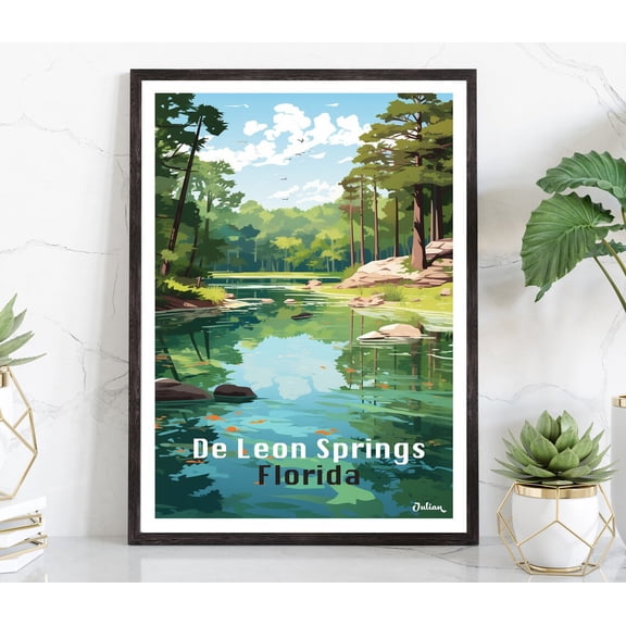Deleon Springs State Park, Florida, Travel Print, Modern Wall Art Home Decor #1164, 8x12 UNFRAMED