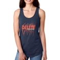 thumbnail image 1 of Delete Negativity Hot Salmon Racerback Tank Women -Image by Shutterstock, Female x-Small, 1 of 4