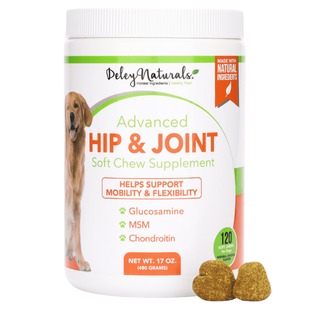 Deley Naturals Hip & Joint Chews for Dogs, Advanced Arthritis Pain Relief, Dog Hip and Joint