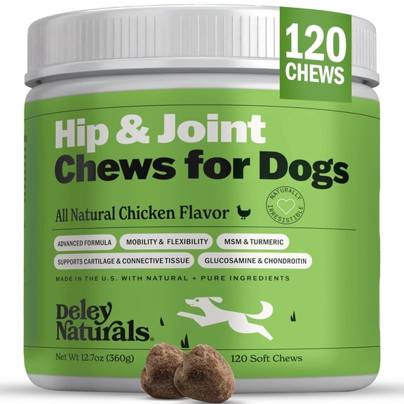 Deley Naturals Hip and Joint Chews for Dogs - Joint Supplements for Dogs