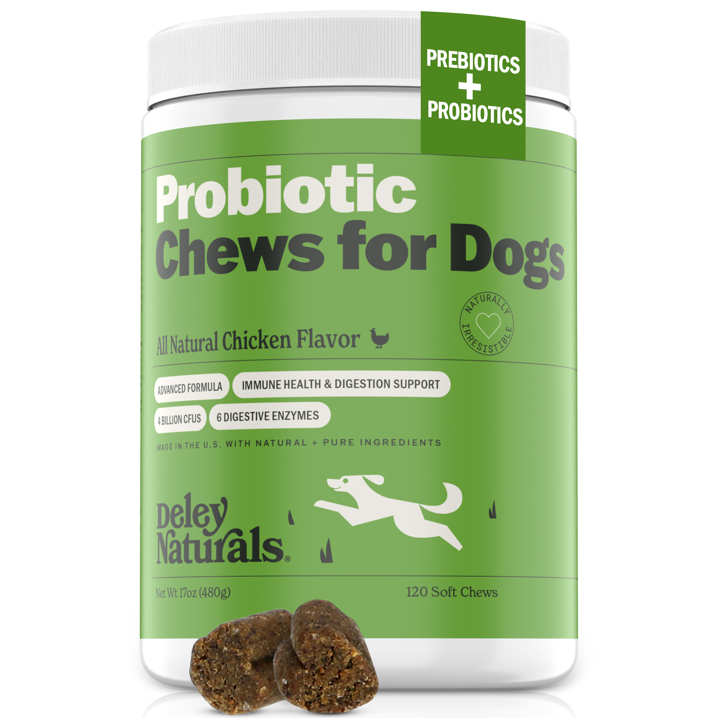 Probiotics for Dogs 120 Advanced Allergy Relief Dog Probiotics Chews