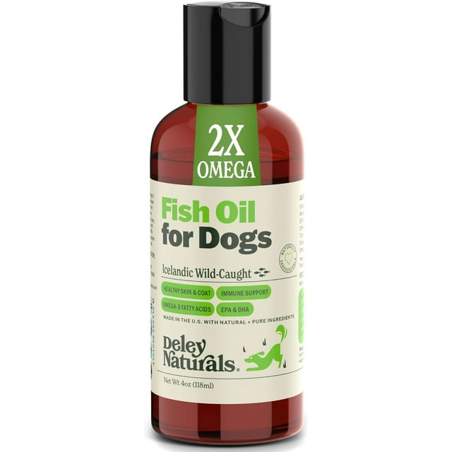 Deley Naturals Wild Fish Oil Liquid Food Supplement for Dogs Supports