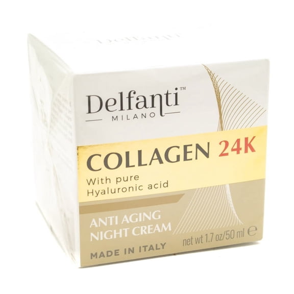 Delfanti COLLAGEN 24K Nightly Anti-Aging Cream with Hyaluronic Acid 1.7 fl oz