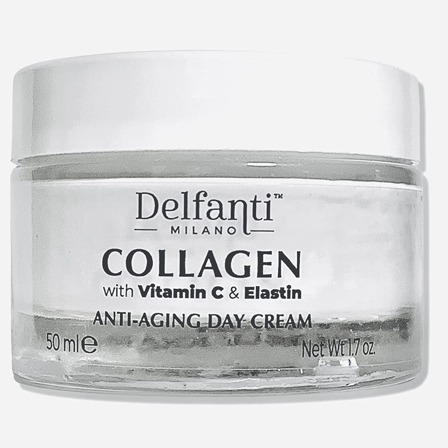 Delfanti-Milano COLLAGEN with VITAMIN C & ELASTIN Sculpting & Lifting Anti-Aging Day Cream Face and Neck Moisturizer Made in Italy