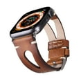 thumbnail image 1 of DelfiCase Leather Apple Watch Band Series 10 9 8 7 6 5 4 SE Ultra 1-2 Top Grain Leather Unisex iWatch Bracalet 38mm 40mm 41mm 42mm 44mm 45mm 46mm 49mm Watch Band Fitbit Sense and Versa, 1 of 9