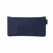Delfonics Mareku Cotton Pen & Pencil Case 7.3 in. x 3-3/4 in. Dark Blue