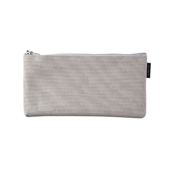Delfonics Mareku Cotton Pen & Pencil Case: 7.3 in. x 3-3/4 in. (Grey)