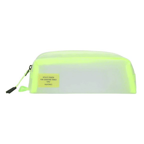 Delfonics POP Inner Carrying Pen & Pencil Case: 7 in. x 2.4 in. (Clear Yellow)