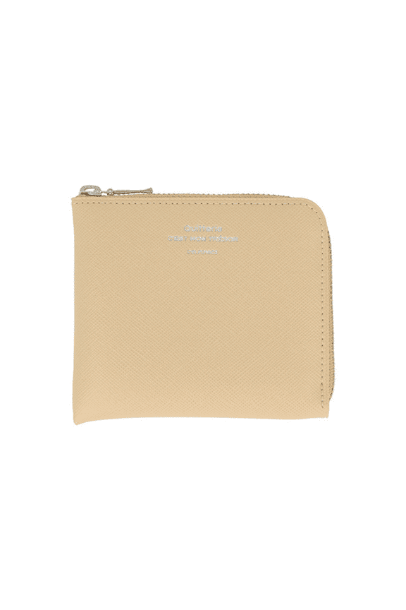 Quitterie Half Zip Card Case: 4.3 in. x 3.8 in. (Beige)