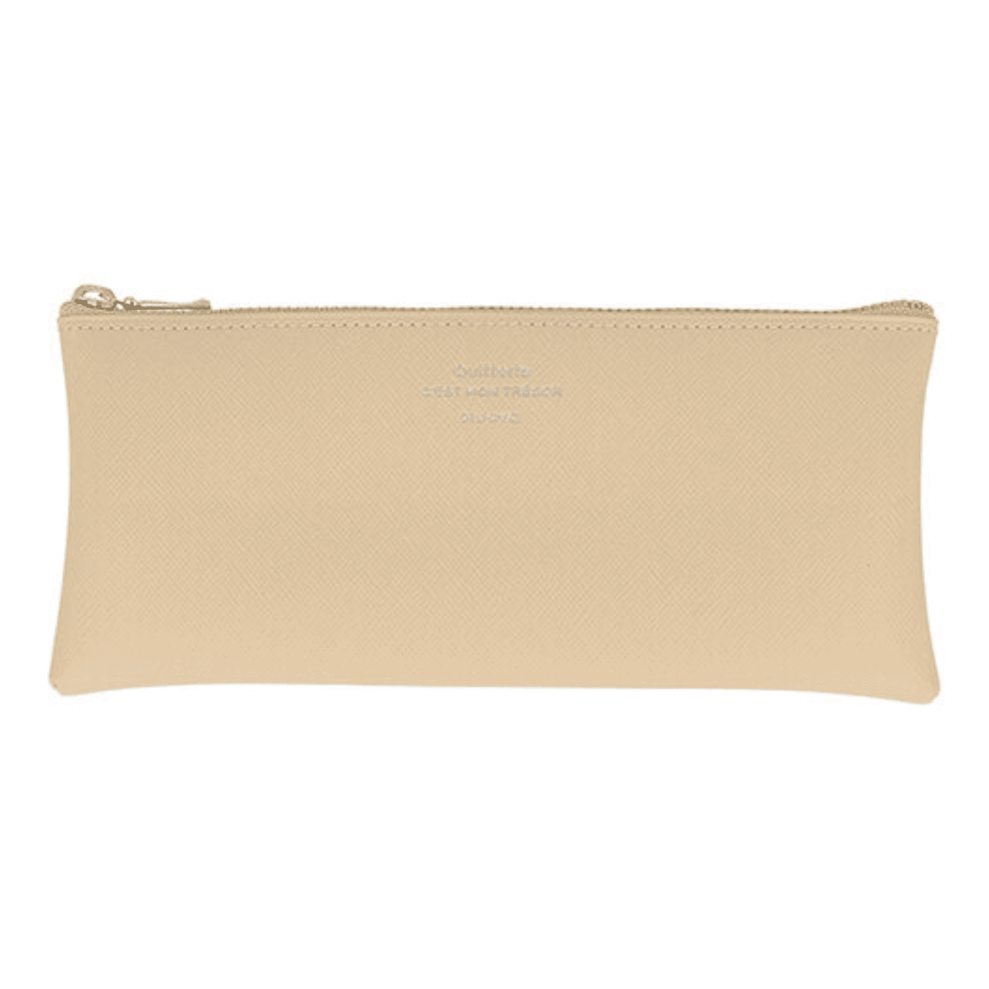 Delfonics Quitterie Pen & Pencil Case: 7.2 in. x 3.3 in. (Beige)