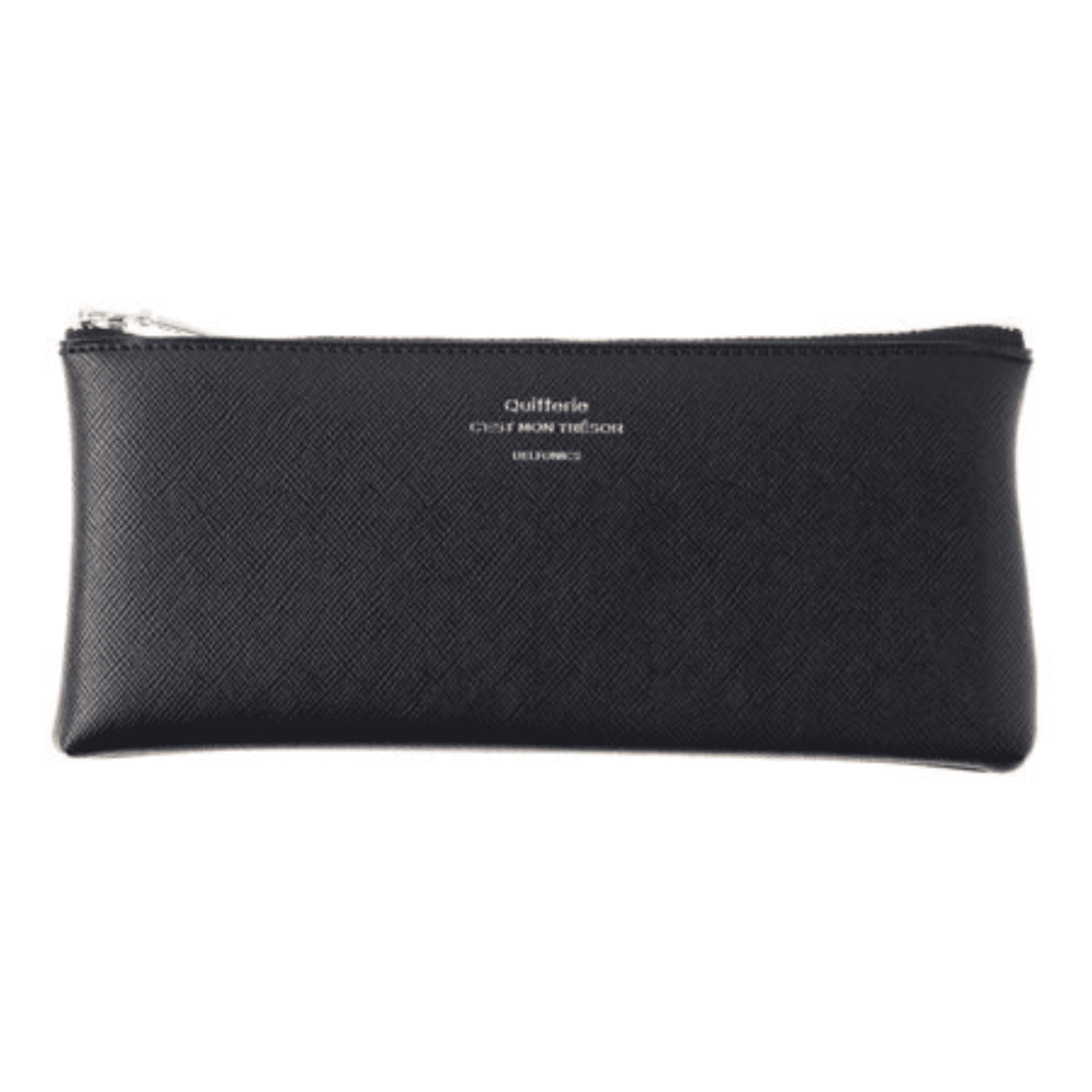 Delfonics Quitterie Pen & Pencil Case: 7.2 in. x 3.3 in. (Black)
