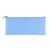 Delfonics Quitterie Pen & Pencil Case 7.2 in. x 3.3 in. Light Blue