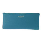 Delfonics Quitterie Pen & Pencil Case 7.2 in. x 3.3 in. Turquoise Blue
