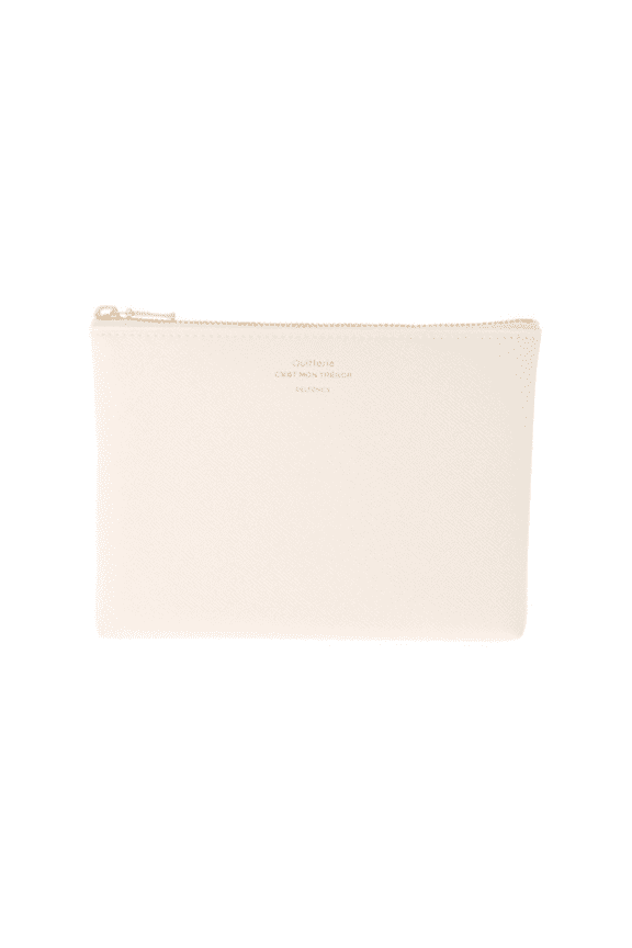 Quitterie Pouch: 6.7 in. x 5.1 in. (White) medium
