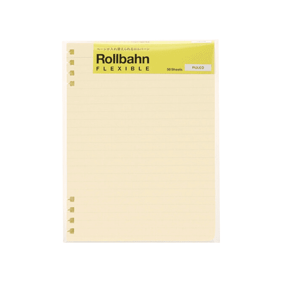 Delfonics Rollbahn Flexible Notebook Ruled Refill Pages: 5.2 in. x 7 in. (Cream) B6 notebook