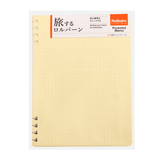 Delfonics Rollbahn Flexible Travel Pocket Memo Refills: 5-1/2 in. x 7 in. (Cream) B6 notebook