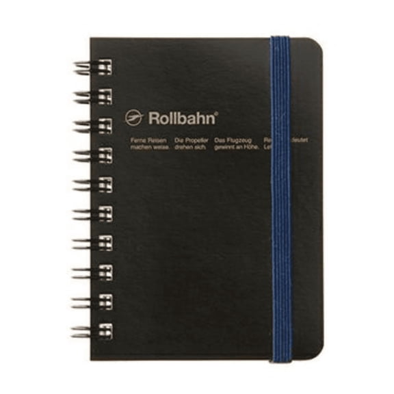 Delfonics Rollbahn Spiral Classic Notebook: 3 in. x 4 in. (Black) mini-memo