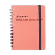 Delfonics Rollbahn Spiral Classic Notebook 4-1/2 in. x 5-1/2 in. Blush Pink pocket memo