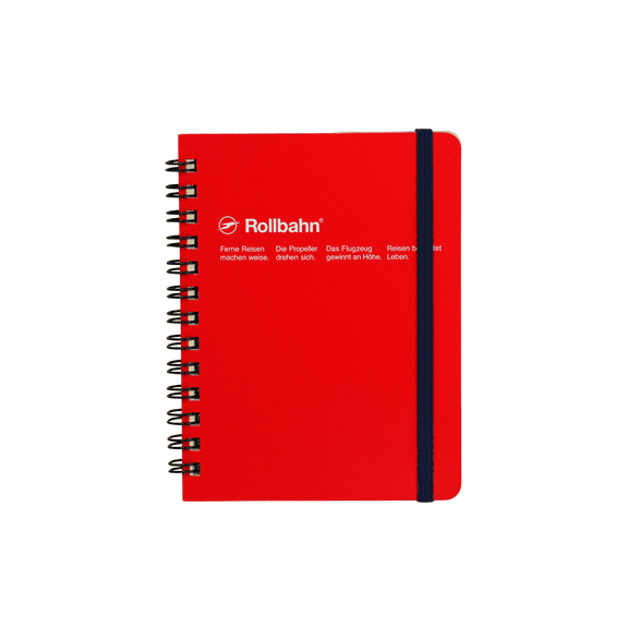 Delfonics Rollbahn Spiral Classic Notebook: 4-1/2 in. x 5-1/2 in. (Red) pocket memo