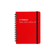 Delfonics Rollbahn Spiral Classic Notebook 4-1/2 in. x 5-1/2 in. Red pocket memo