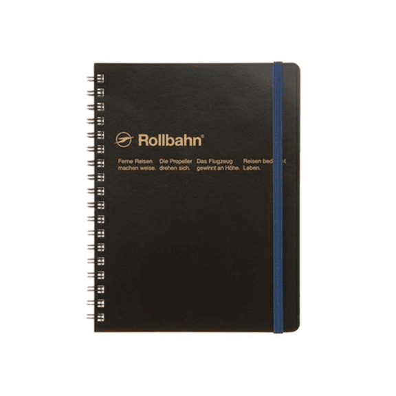 Delfonics Rollbahn Spiral Classic Notebooks: 5-1/2 in. x 7 in. (Black)