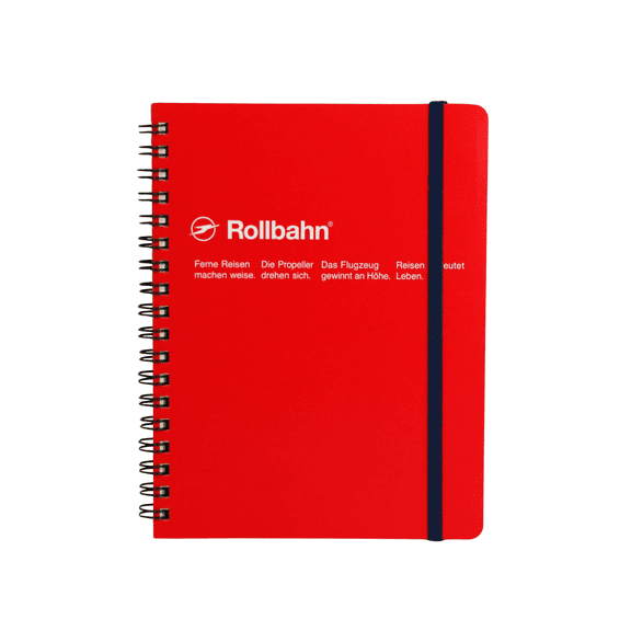 Delfonics Rollbahn Spiral Classic Notebooks: 5-1/2 in. x 7 in. (Red)