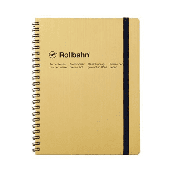 Delfonics Rollbahn Spiral Classic Notebooks: 6-1/2 in. x 8-1/2 in. (Gold) A5