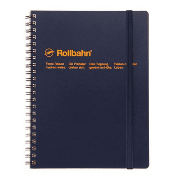 Delfonics Rollbahn Spiral Classic Notebooks: 6-1/2 in. x 8.5 in. (Dark Blue) *A5