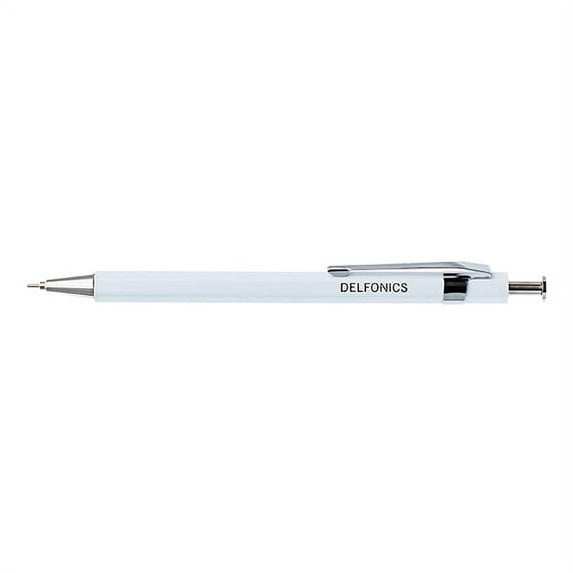 Delfonics Wood Ball Black Ink Pen: 5 in. (White) mini-size